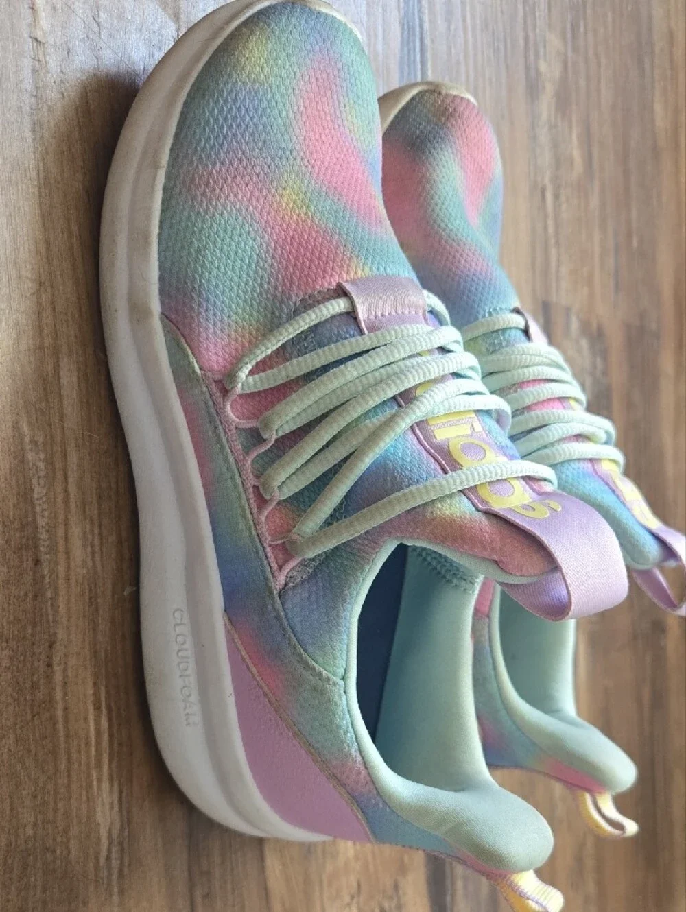 Kids Multicolor Tie-Dye Athletic Sneakers - Pastel
